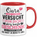 Geschenk Oma Tasse Muttertag Witzige Spruchidee Originell Rot Trendation