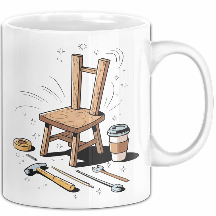 DIY Möbelbauer Tasse Geschenk Lustige Geschenkidee Spruch Für Holz DIY Macher Weiß Trendation