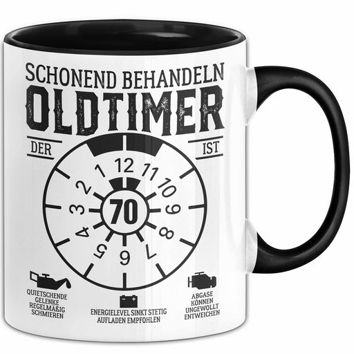 70. Geburtstag Tasse Oldtimer Schonend Behandeln Geschenkidee Männer Frauen Lustiger Spruch 70er Geburtstag Geschenk Trendation