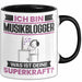 Musikblogger Tasse Geschenk für Musikblogger Geburtstag Lustiger Spruch Kaffee-Becher Was Ist Deine Superkraft Schwarz Trendation