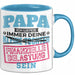 Witzige Tasse Geschenk Papa Tochter Finanzielle Belastung Spruch Blau Trendation