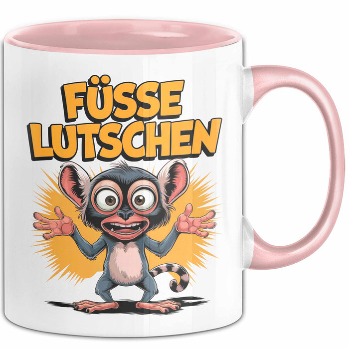 Sarkasmus Sarkastisch Tasse Geschenk Lustige Geschenkidee Spruch Füsse Lutschen Rosa Trendation