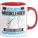 Musiklehrer Tasse Geschenk für Musiklehrer Geburtstag Lustiger Spruch Kaffee-Becher Was Ist Deine Superkraft Rot Trendation