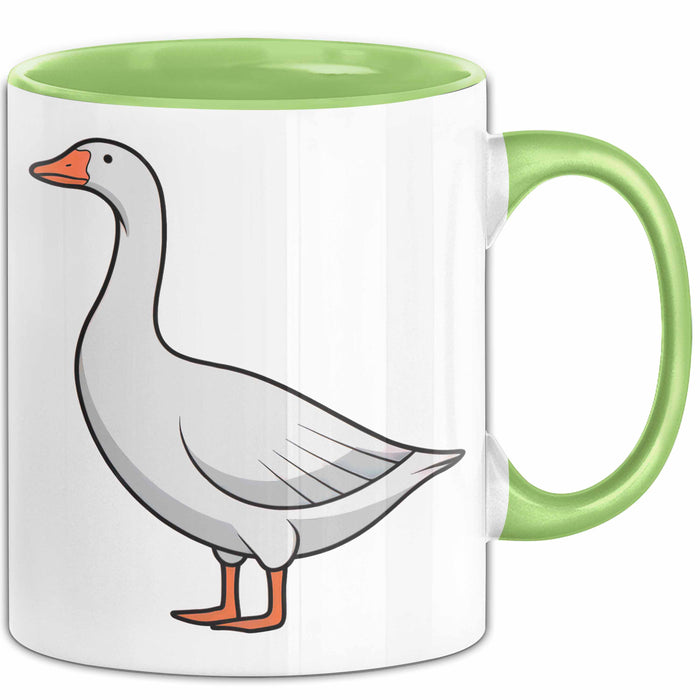Gans Tier Gänse Bauer Tasse Becher Geschenk Lustige Geschenkidee Spruch Grün Trendation