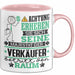 Verkäufer Geschenk Tasse Lustiger Spruch Erheben Sie Sich Der Verkäufer Betritt den Raum Rosa Trendation
