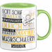 Musikschülerin Geschenk Becher Tasse Gott Schuf Alle Menschen Gleich Nur Die Besten Durfeten Musikschülerin Werden Geschenkidee Lustig Grün Trendation