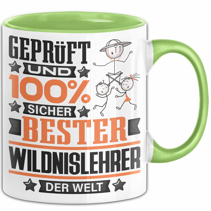 Wildnislehrer Geschenk Lustiger Spruch für Wildnislehrer Geschenkidee Bester Wildnislehrer Der Welt Grün Trendation