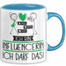 Geschenk für Influencerin Tasse Lustige Geschenkidee Geburtstag Ich Bin Influencerin Ich Darf Das Blau Trendation