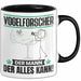 Vogelforscher Tasse Geschenk für Vogelforscher Der Mann Der Alles Kann Geschenkidee zum Geburtstag Schwarz Trendation