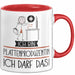Geschenk für Plattenproduzentin Tasse Lustige Geschenkidee Geburtstag Ich Bin Plattenproduzentin Ich Darf Das Rot Trendation
