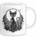 Goth Fan Tasse Geschenkidee für Freunde düsterer Ästhetik Weiß Trendation