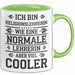 Religionslehrer Tasse Geschenk Lustige Geschenkidee Spruch Ich Bin Religionslehrerin Grün Trendation