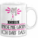 Geschenk für Ingenieurin Tasse Lustige Geschenkidee Geburtstag Ich Bin Ingenieurin Ich Darf Das Weiß Trendation