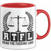 Richter Tasse Geschenk Rtfl Read The Fuc*** Law Jurist Geschenkidee Becher Rot Trendation