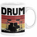 Drummer Schlagzeug-Spieler Geschenk Tasse Geschenkidee Kaffee-Becher Schlagzeuger Drum Weiß Trendation