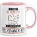 Programmiererin Tasse Geschenk Becher Stark Attraktiv Furchtlos Programmiererin Lustige Geschenkidee Rosa Trendation