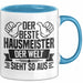 Hausmeister Tasse Geschenk Der Beste Hausmeister Der Welt Sieht So Aus Blau Trendation