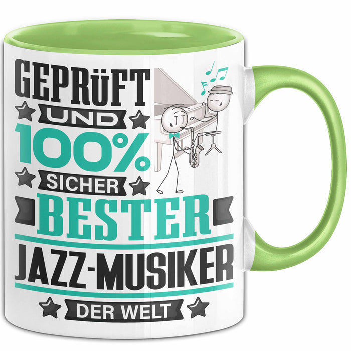 Jazz-Musiker Geschenk Lustiger Spruch für Jazz-Musiker Geschenkidee Bester Jazz-Musiker Der Welt Grün Trendation