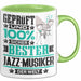 Jazz-Musiker Geschenk Lustiger Spruch für Jazz-Musiker Geschenkidee Bester Jazz-Musiker Der Welt Grün Trendation