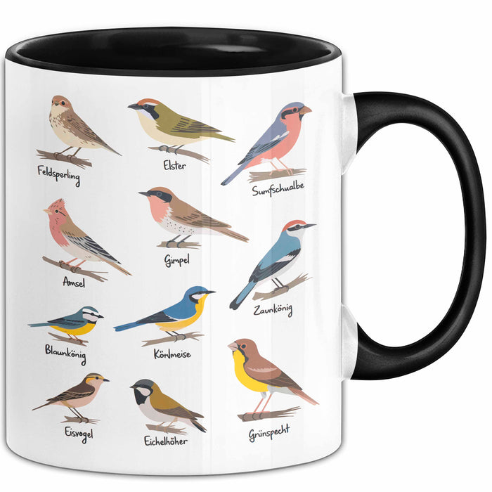 Garten Vögel Tasse Geschenk Lustige Geschenkidee Spruch Schwarz Trendation
