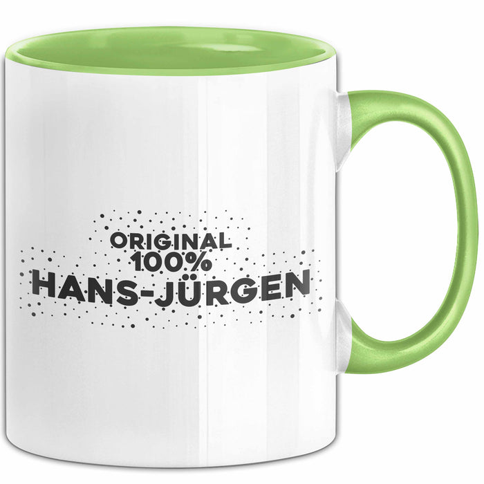 Hans-Juergen Tasse Original 100% Hans-Juergen Geschenk Grün Trendation