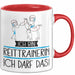 Geschenk für Reittrainerin Tasse Lustige Geschenkidee Geburtstag Ich Bin Reittrainerin Ich Darf Das Rot Trendation
