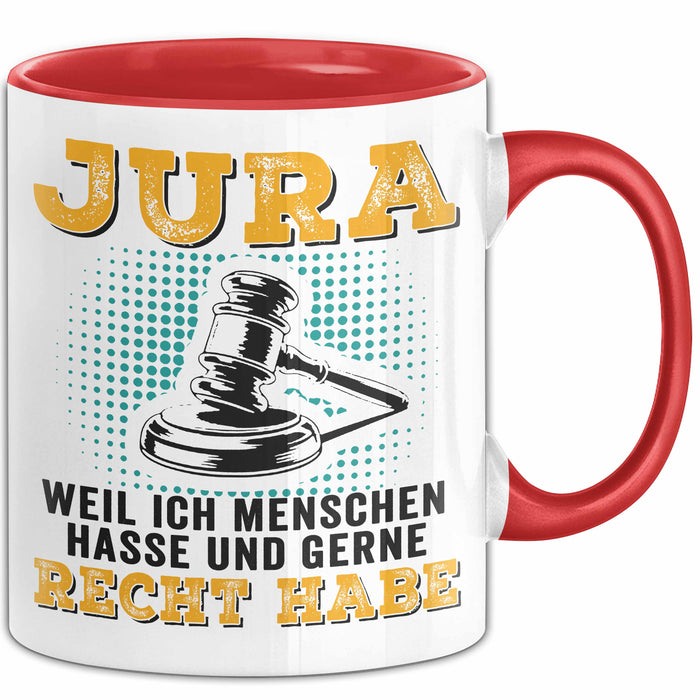 Anwalt Rechtsberatung Tasse Geschenk Lustige Geschenkidee Spruch Jura Weil Ich Menschen Hasse Und Gerne Recht Habe Rot Trendation