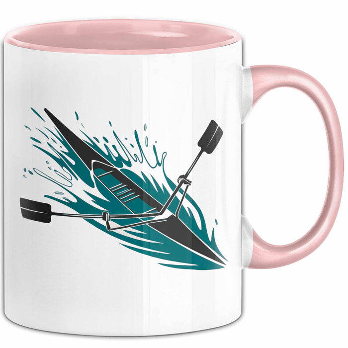 Ruder Enthusiast Tasse Geschenkidee für Rudercrew Fans Rosa Trendation