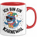 Kölner Karneval Tasse Geschenk Ich bin Karneval Fan Rot Trendation