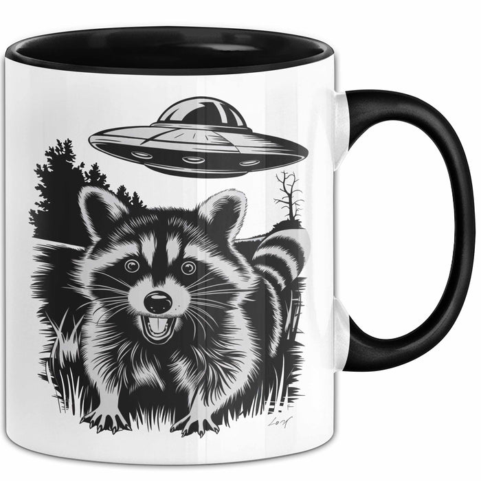 UFO Aliens Tasse Geschenk Waschbär Alien Sci Fi Liebhaber Trendation