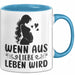 Schwangerschaft Tasse Geschenk Wenn Aus Liebe Leben Wird Geschenkidee Schwangere Frau Blau Trendation
