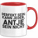 Antje Tasse Perfekt Sein Kann Jeder, Antje Sein Nicht Geschenk Rot Trendation
