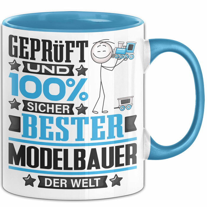 Modelbauer Geschenk Lustiger Spruch für Modelbauer Geschenkidee Bester Modelbauer Der Welt Blau Trendation