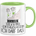 Geschenk für Trekking-Enthusiastin Tasse Lustige Geschenkidee Geburtstag Ich Bin Trekking-Enthusiastin Ich Darf Das Grün Trendation