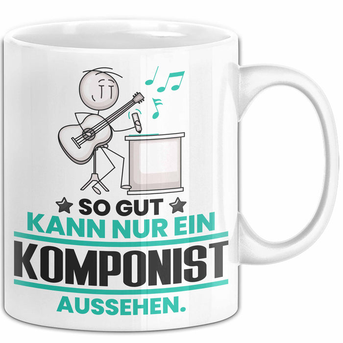 Komponist Geschenk Tasse So Gut Kann Nur Ein Komponist Aussehen Geschenkidee Kaffee-Becher Weiß Trendation