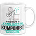 Komponist Geschenk Tasse So Gut Kann Nur Ein Komponist Aussehen Geschenkidee Kaffee-Becher Weiß Trendation