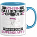 Fallschirmspringer Tasse Geschenk für Fallschirmspringer Geburtstag Lustiger Spruch Kaffee-Becher Was Ist Deine Superkraft Blau Trendation