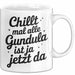 Gundula Tasse Geschenk Chillt Mal Alle Gundula Ist Ja Jetzt Da Geschenkidee Becher mit Name Weiß Trendation
