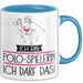 Geschenk für Polo-Spielerin Tasse Lustige Geschenkidee Geburtstag Ich Bin Polo-Spielerin Ich Darf Das Blau Trendation