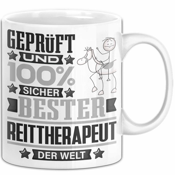Reittherapeut Geschenk Lustiger Spruch für Reittherapeut Geschenkidee Bester Reittherapeut Der Welt Weiß Trendation