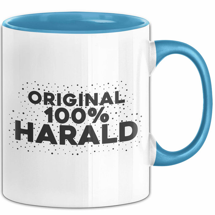 Harald Tasse Original 100% Harald Geschenk Blau Trendation
