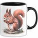 Eichhörnchen Tierliebhaber Tasse Geschenk Lustige Geschenkidee Spruch Schwarz Trendation