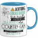 Country-Fan Tasse Geschenk Lustiger Spruch Bitte Erheben Sie Sich Seine Majestät Die Country-Fan Betritt Den Raum Blau Trendation