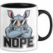 Nashorn Tasse Geschenk Lustige Geschenkidee Spruch Nö Schwarz Trendation