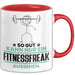 Fitnessfreak Geschenk Tasse So Gut Kann Nur Ein Fitnessfreak Aussehen Geschenkidee Kaffee-Becher Rot Trendation