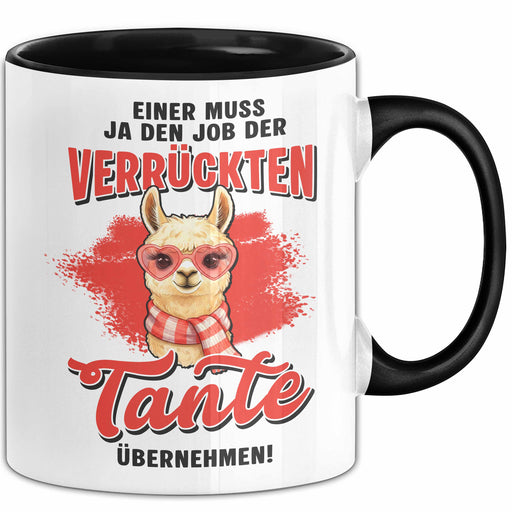 Beste Tante Nichte Neffe Tasse Geschenk Lustige Geschenkidee Spruch Einer Muss Ja Den Job Der Verrückten Tante Übernehmen Trendation