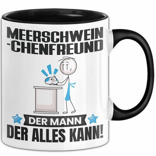 Meerschweinchenfreund Tasse Geschenk für Meerschweinchenfreund Der Mann Der Alles Kann Geschenkidee zum Geburtstag Schwarz Trendation