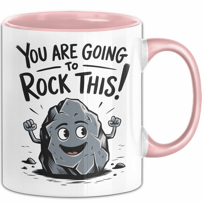 Motivierend Inspirierend Tasse Geschenk Lustige Geschenkidee Spruch Du Wirst Das Rocken Rosa Trendation