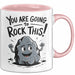 Motivierend Inspirierend Tasse Geschenk Lustige Geschenkidee Spruch Du Wirst Das Rocken Rosa Trendation