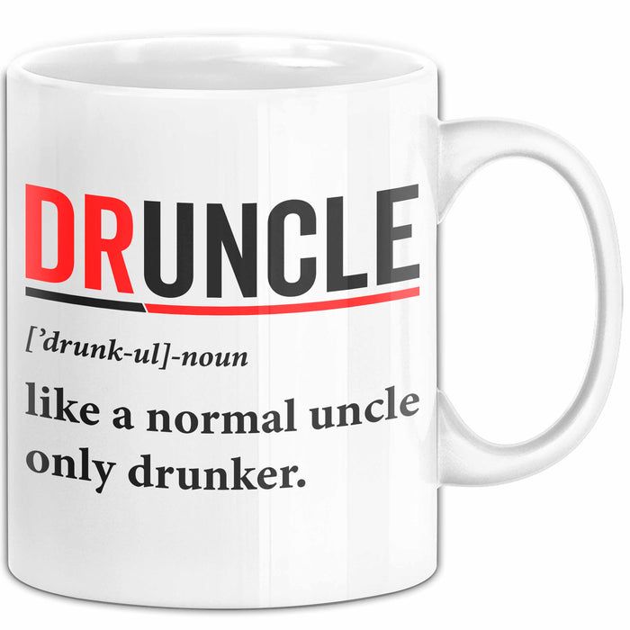Onkel Sarkastisch Sarkasmus Tasse Geschenk Lustige Geschenkidee Spruch Druncle Definition Weiß Trendation